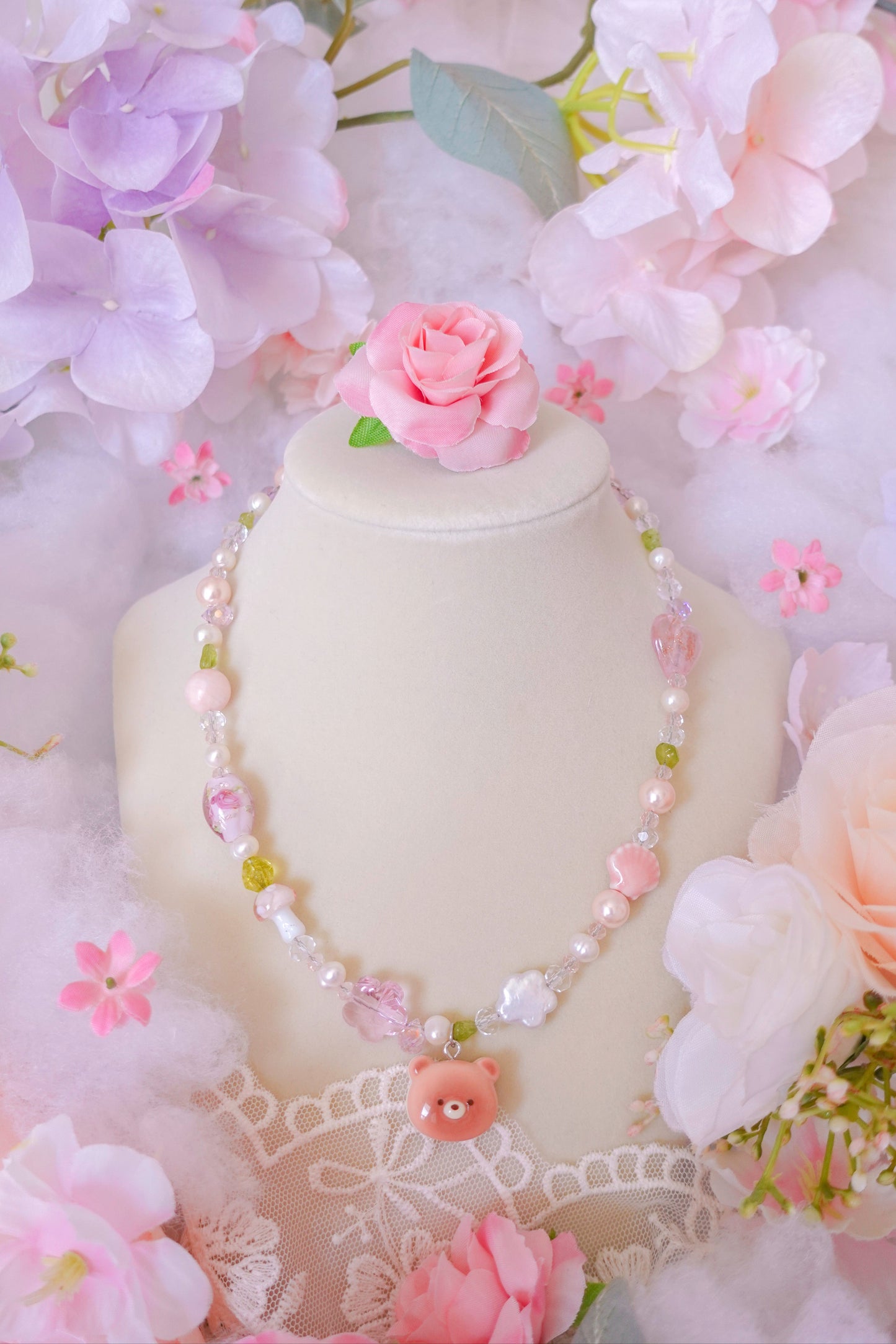 Bear Cookie Sandwich Necklace