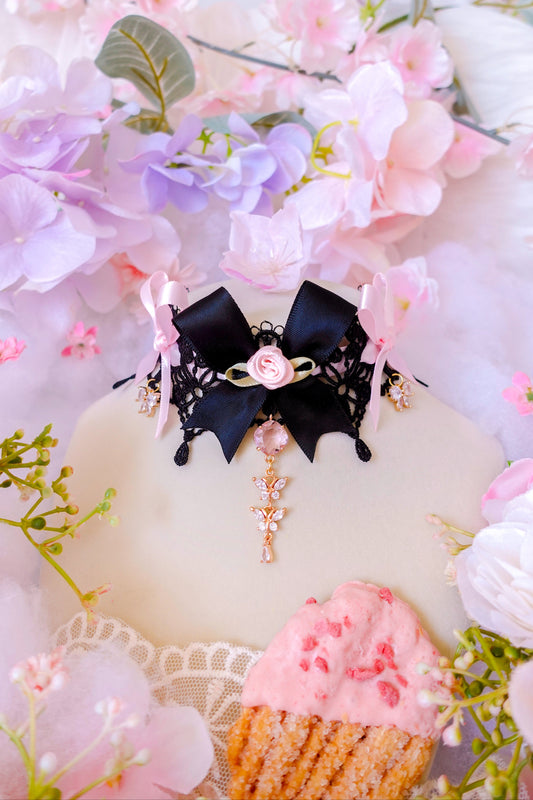 Peony Black Tea Choker LAST ONE!