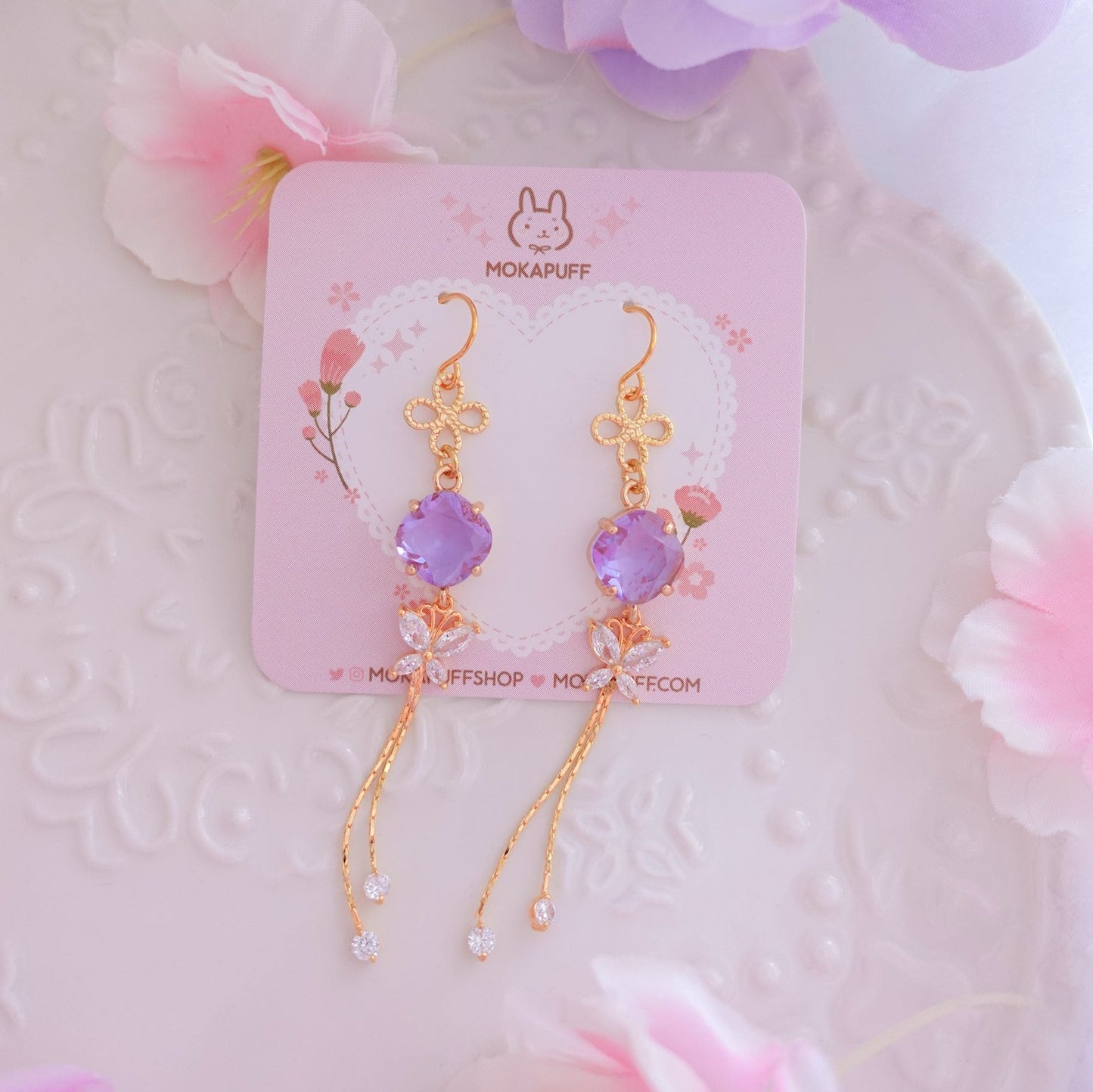 Violet Wisp Earrings