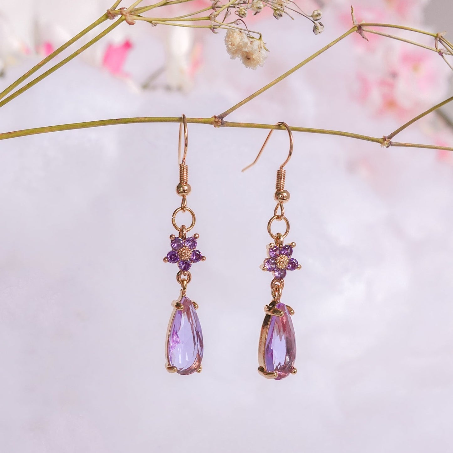 Lavender Perfume Earrings