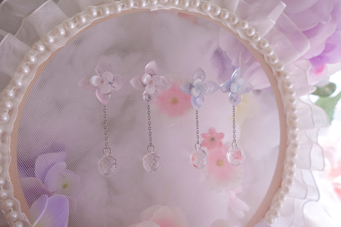 Hydrangea Droplet Earrings