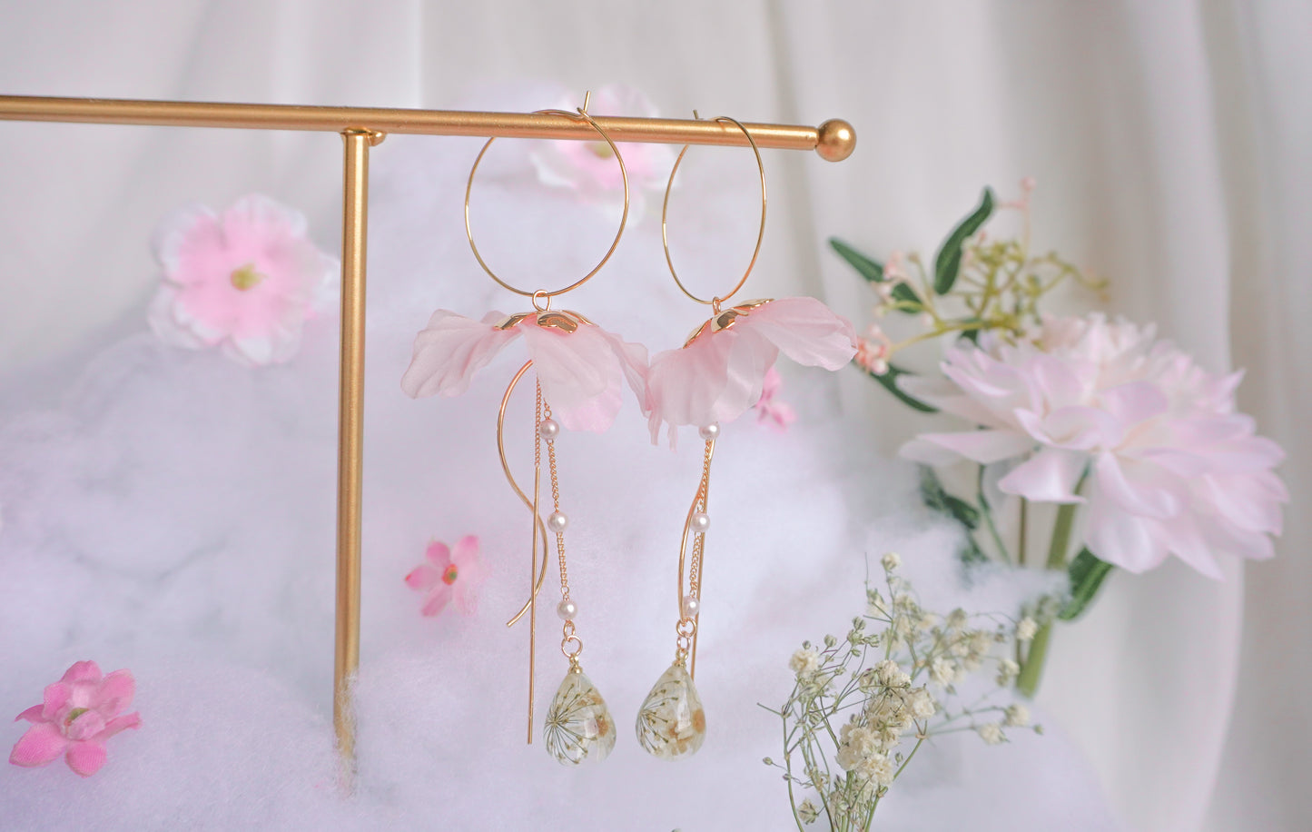 Lotus Raindrop Earrings