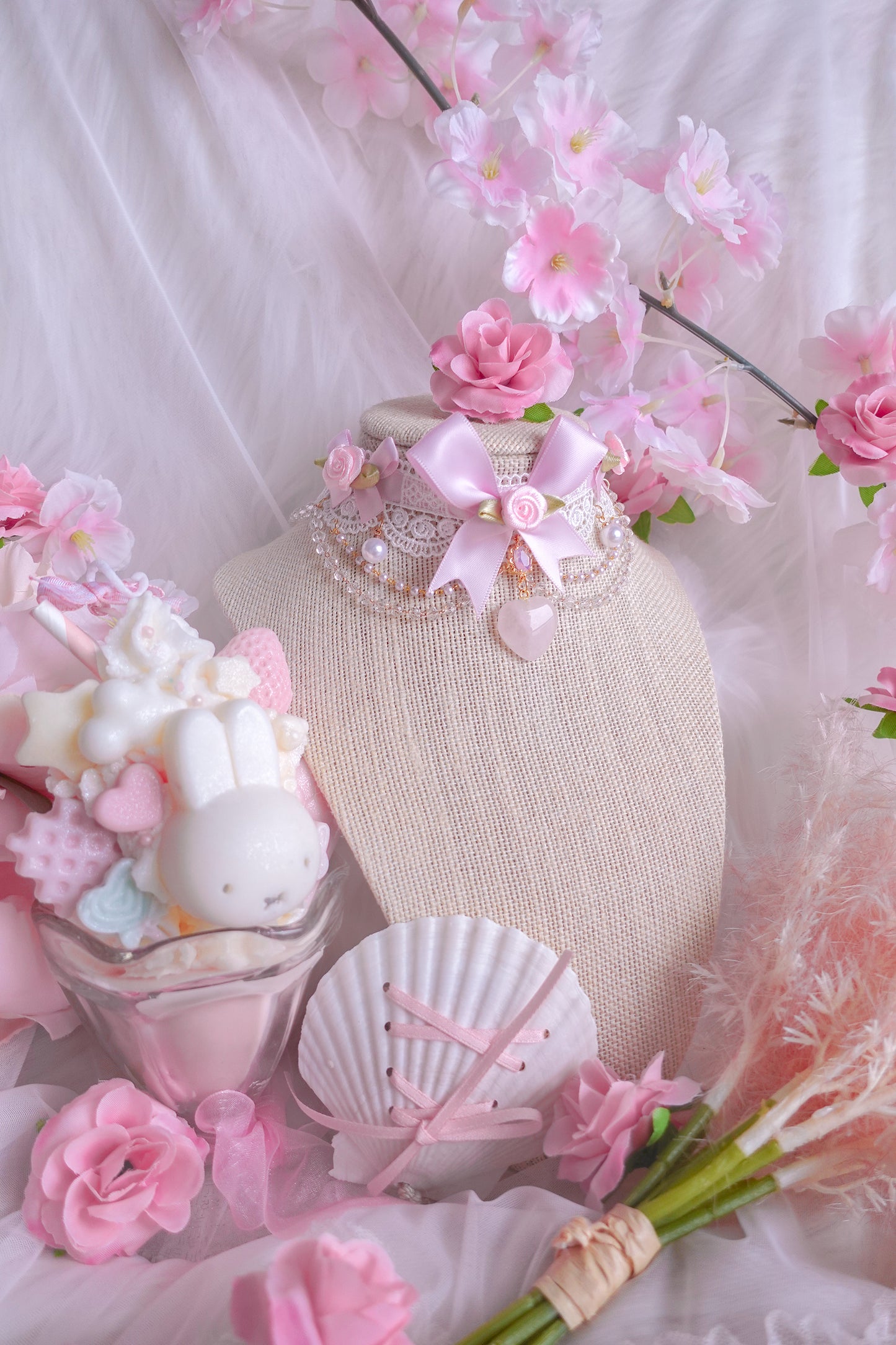 Rose Quartz Choker