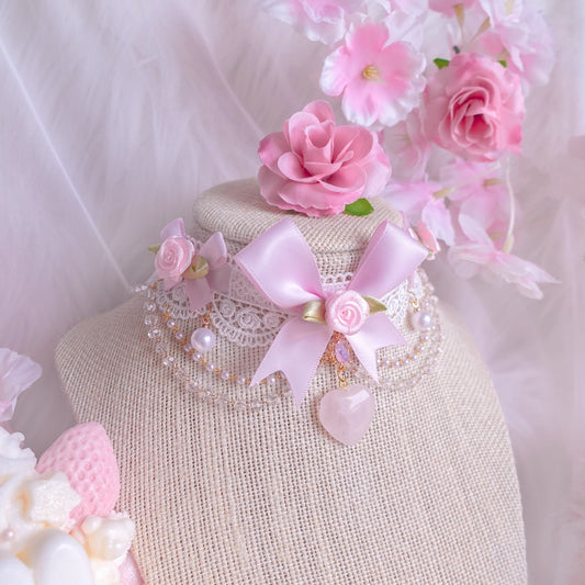 Rose Quartz Choker