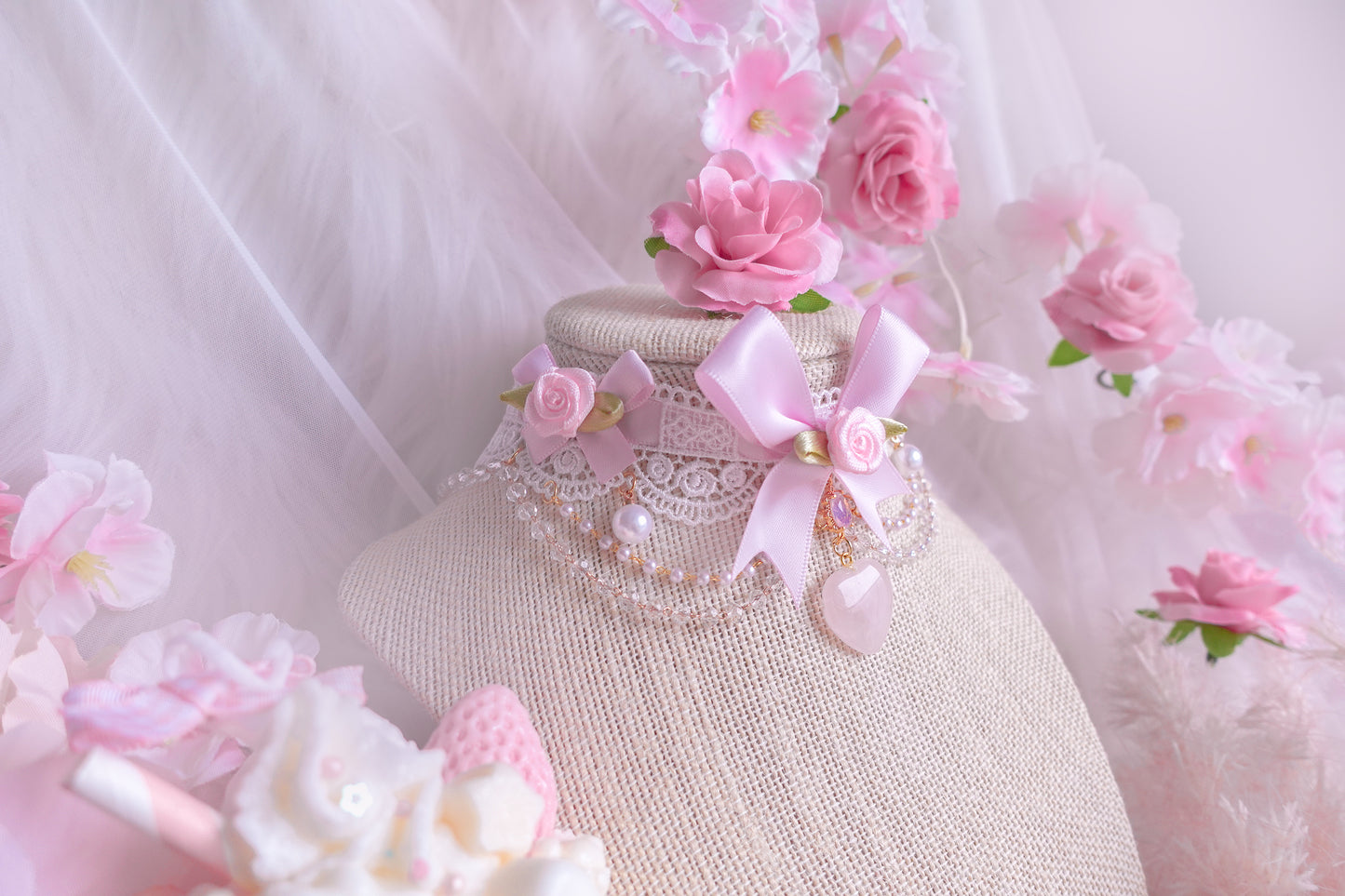 Rose Quartz Choker