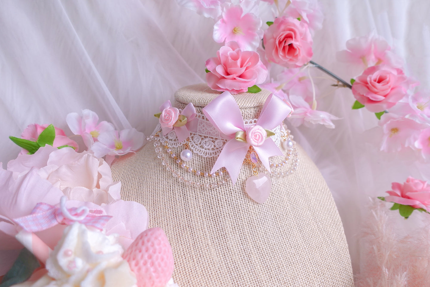 Rose Quartz Choker