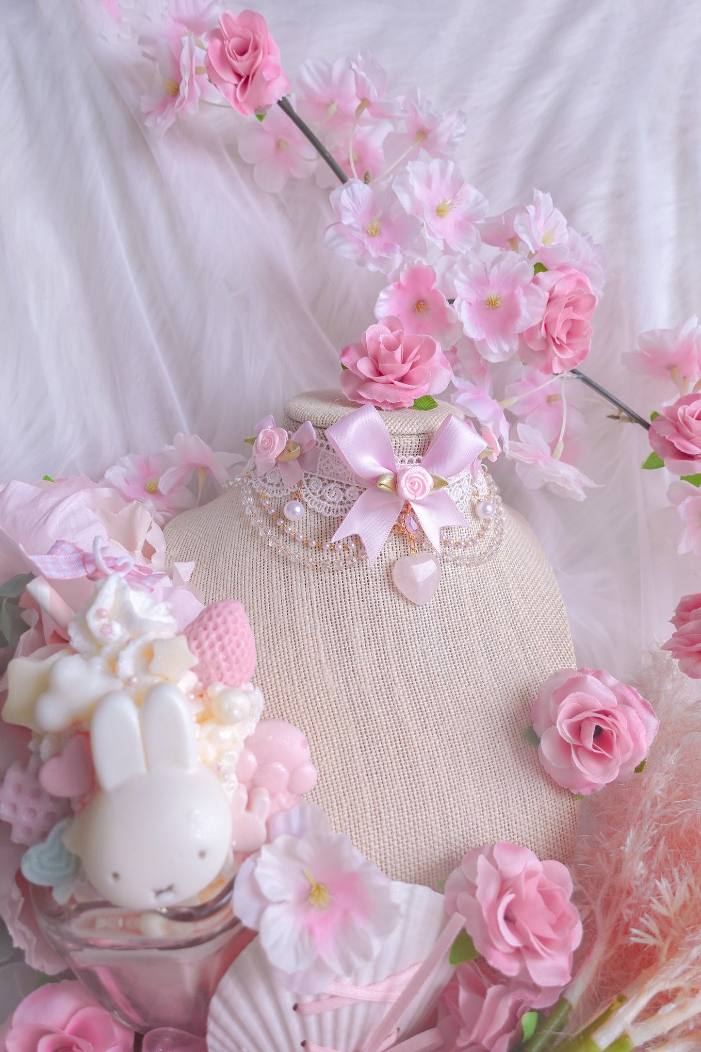 Rose Quartz Choker