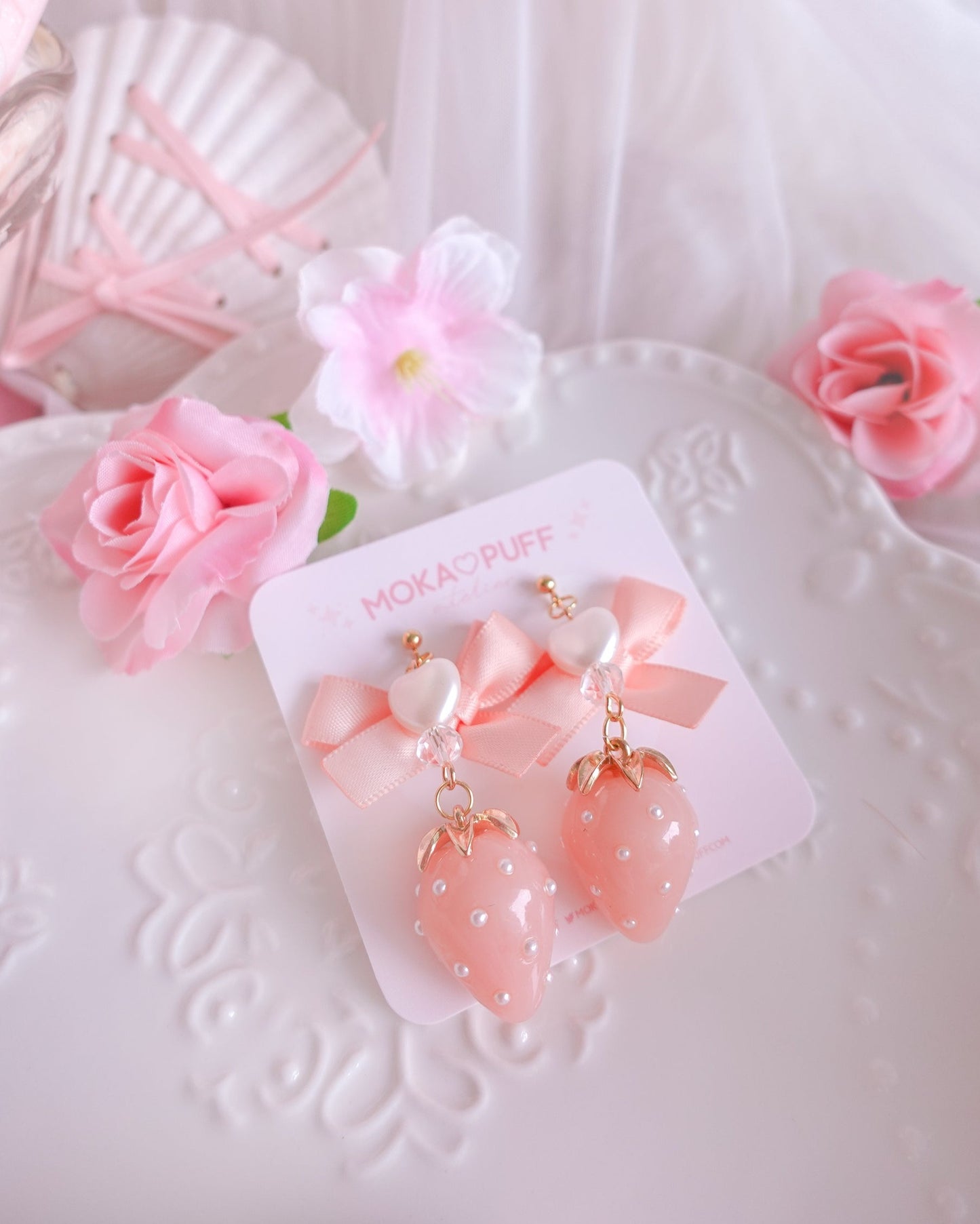 Strawberry Yogurt Earrings