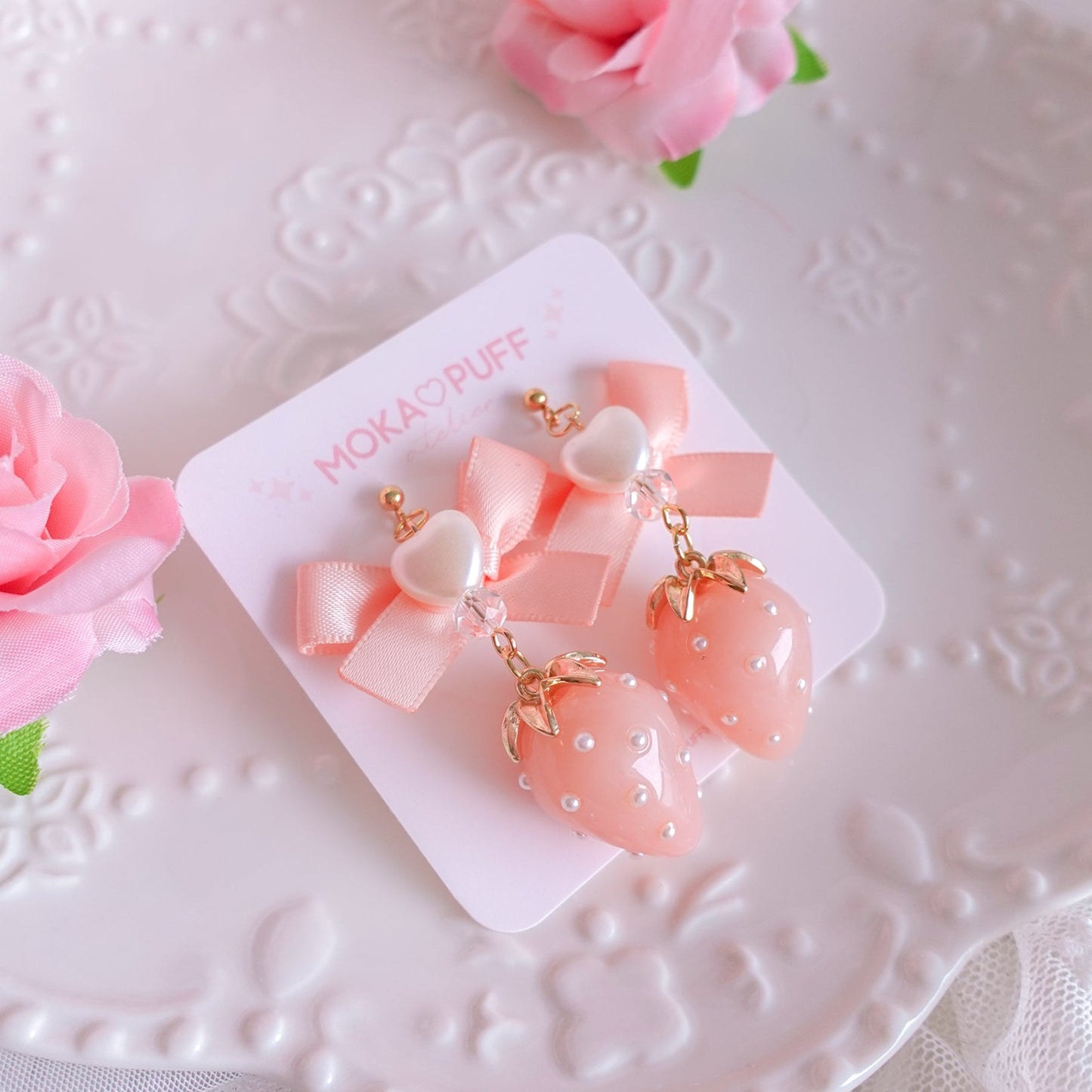 Strawberry Yogurt Earrings