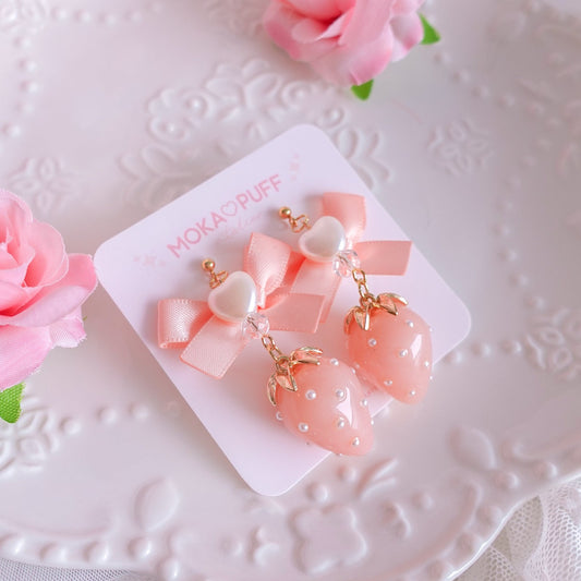 Strawberry Yogurt Earrings