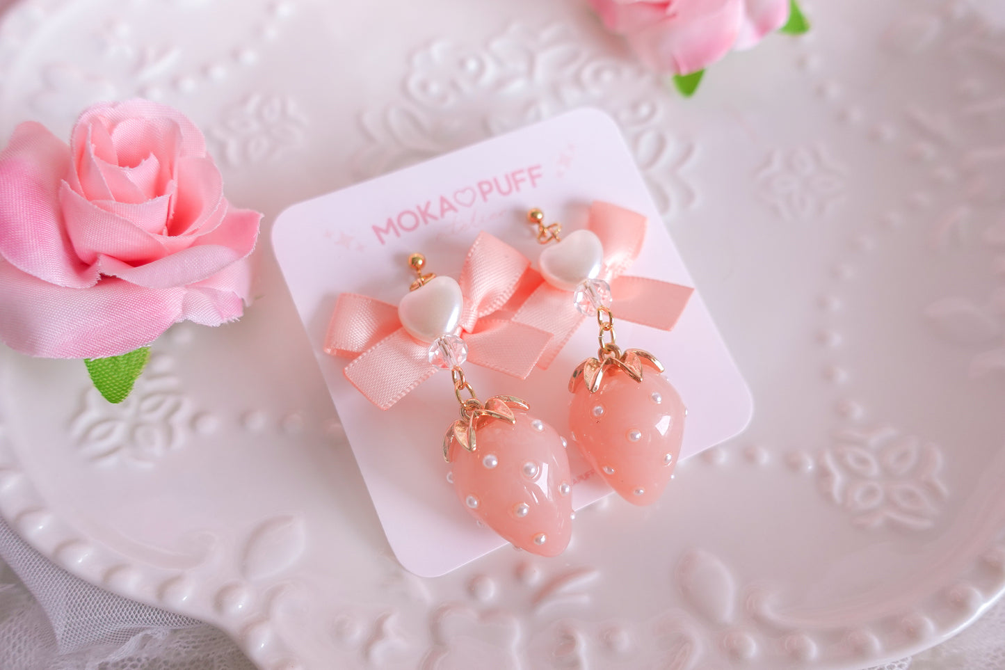 Strawberry Yogurt Earrings