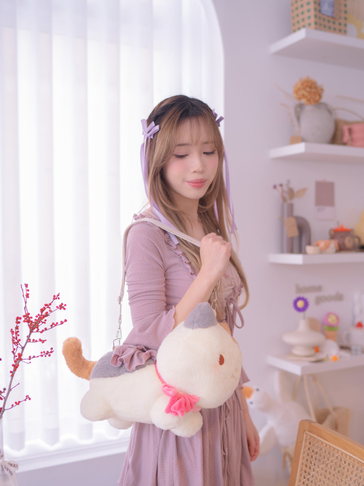 Mocha Cat ♡ Plush Purse