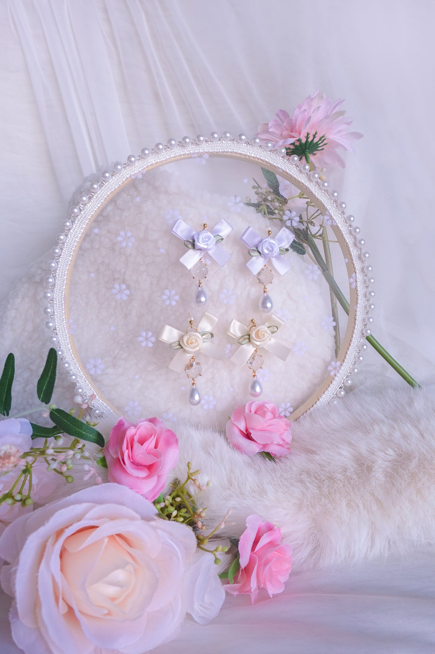 Milk Cake & Lavender Milk Earrings