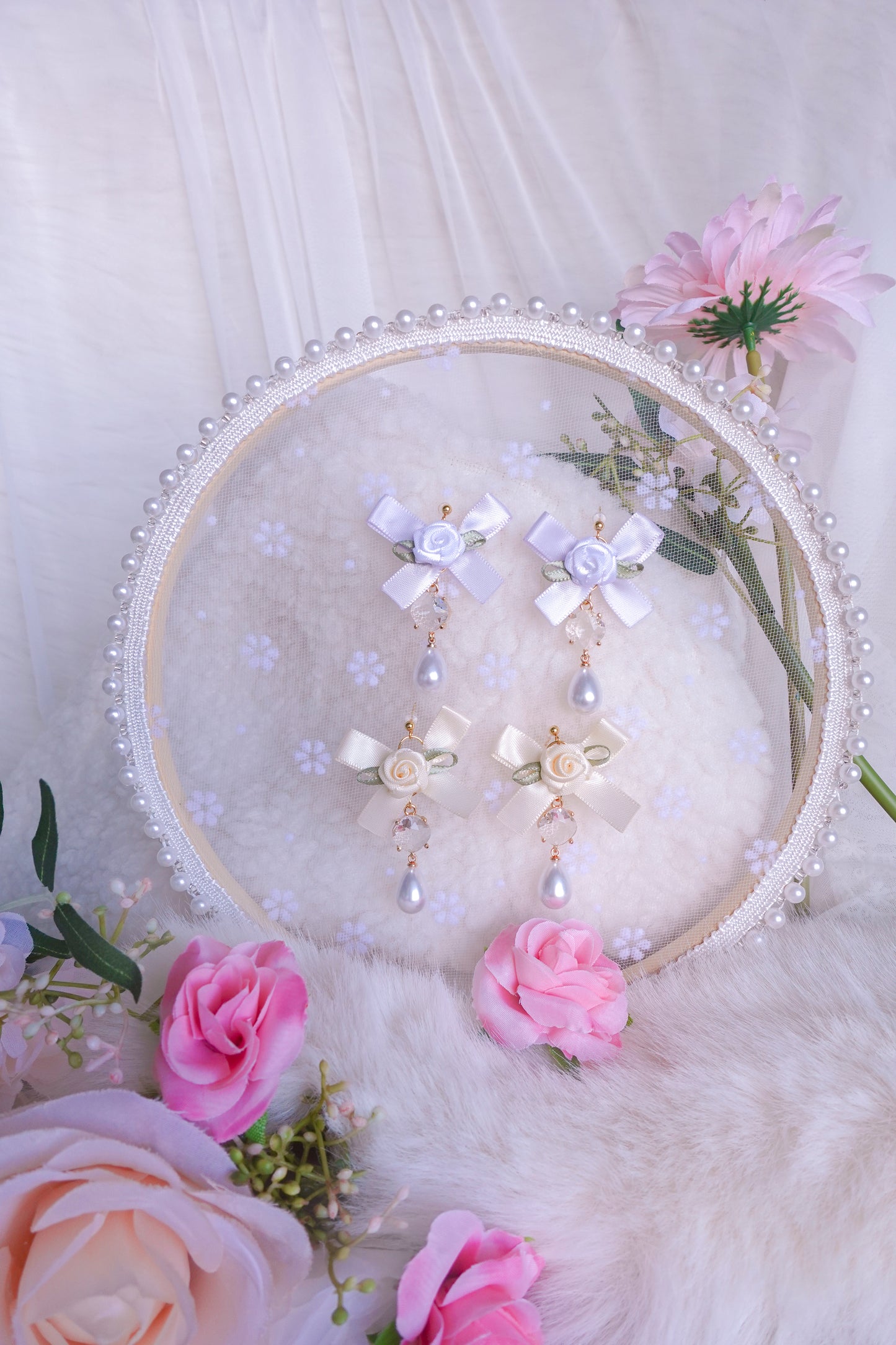 Milk Cake & Lavender Milk Earrings