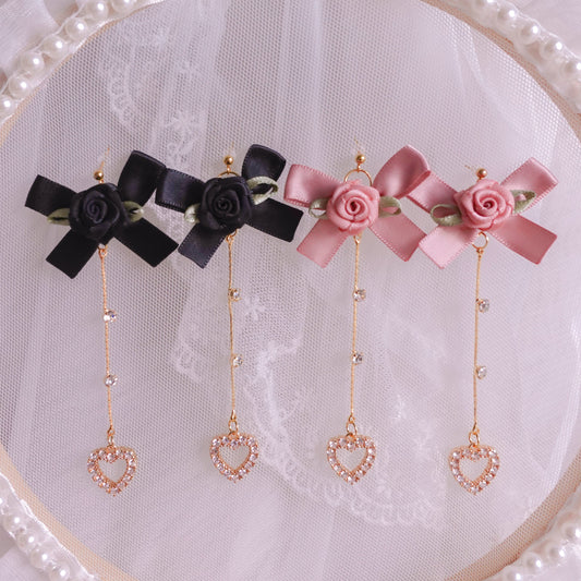 Rose Chocolat & Chocolat Noir Earrings