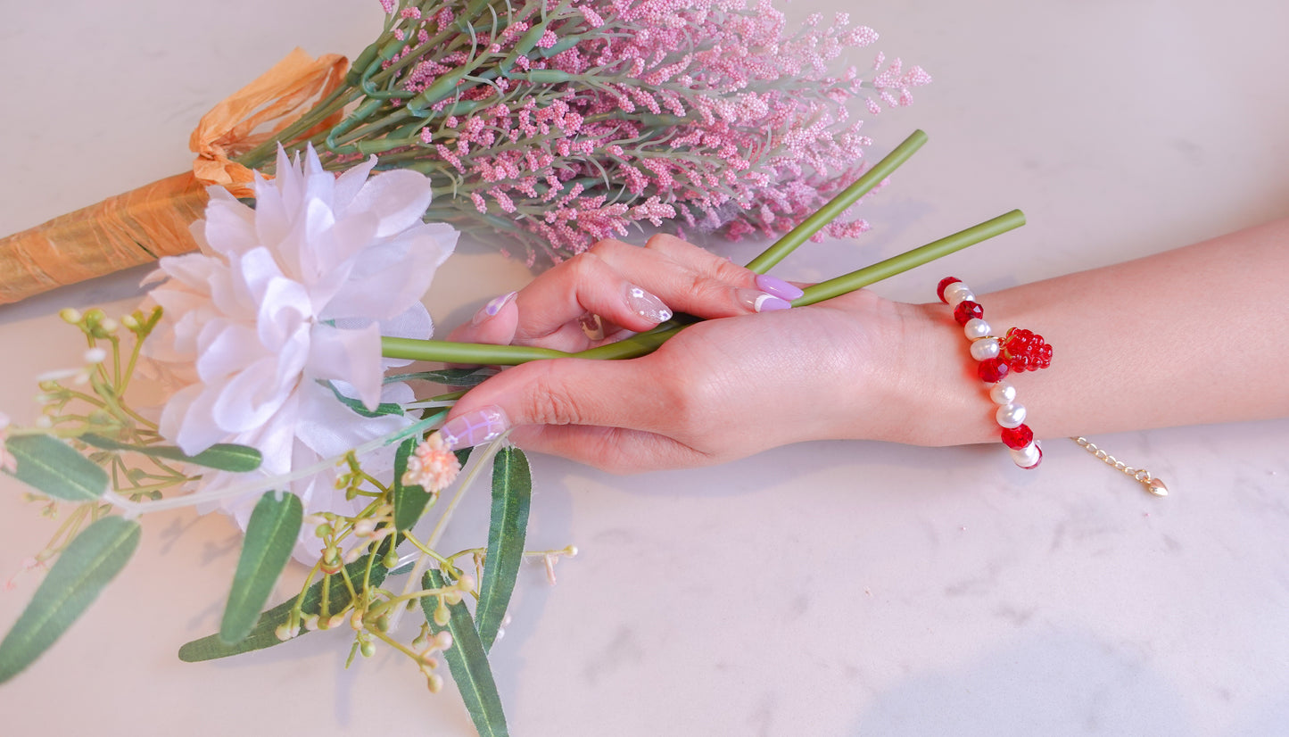 Raspberry Bliss Bracelets (Pink/Red)