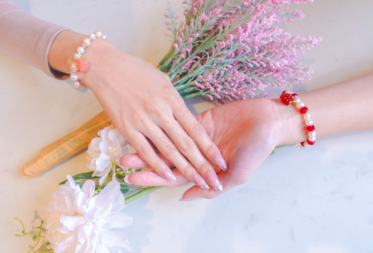 Raspberry Bliss Bracelets (Pink/Red)