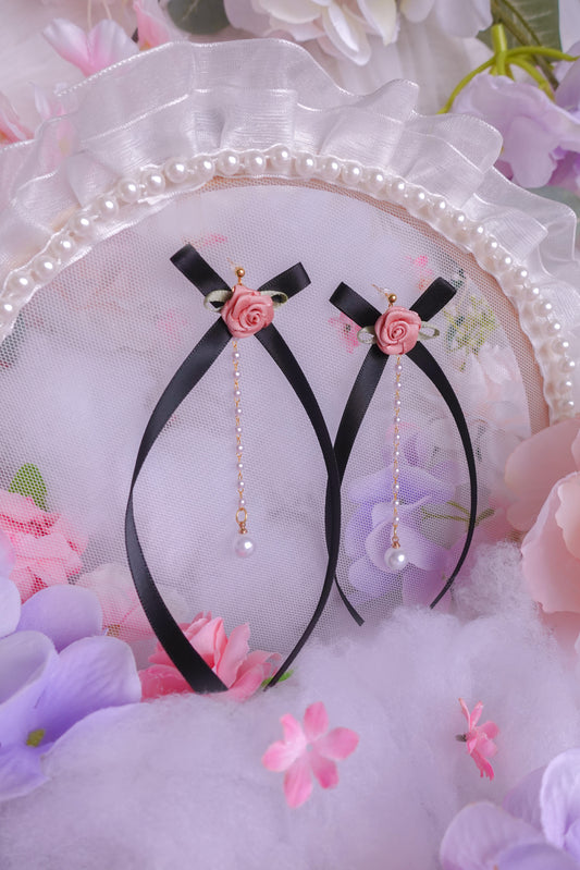 Pretty Guardian Earrings (black/pink)