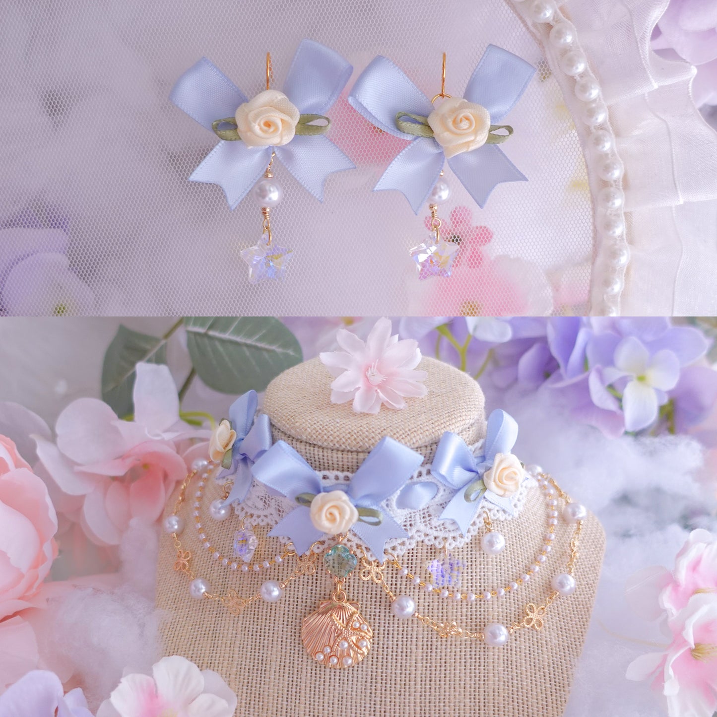 Nerine Bundle (Choker + Earrings)