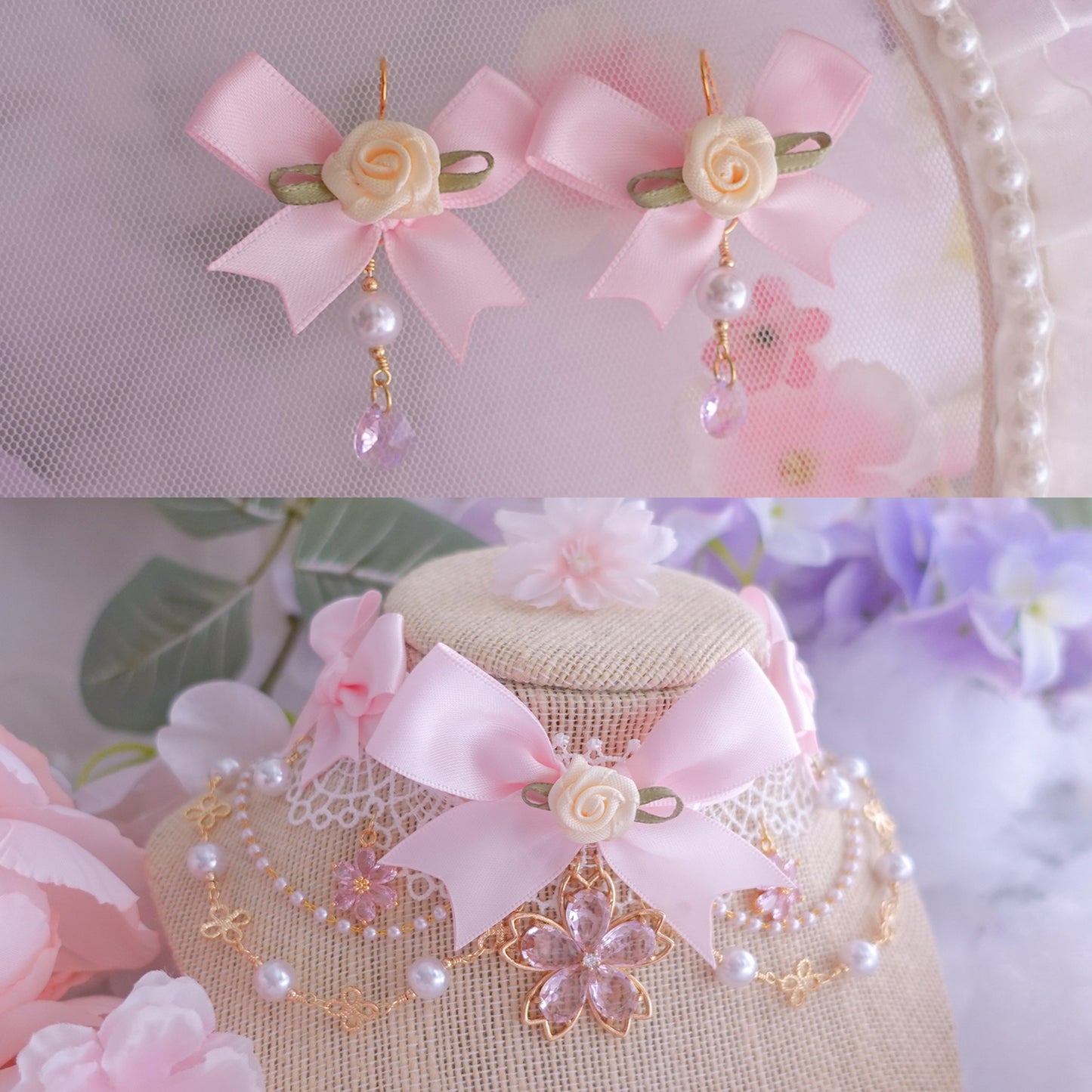 Mariposa Bundle (Choker + Earrings)