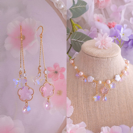 Freesia Bundle (Choker + Earrings)