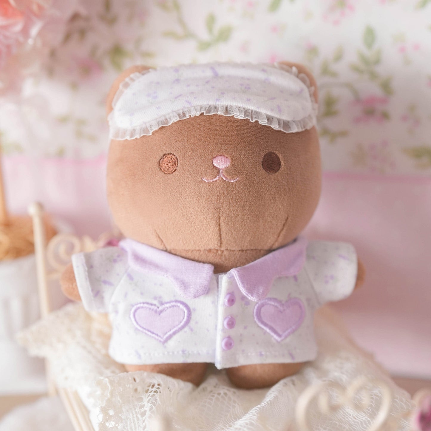 PREORDER ✿ Lavender Cocoa ♡ Crème Cat Keychain