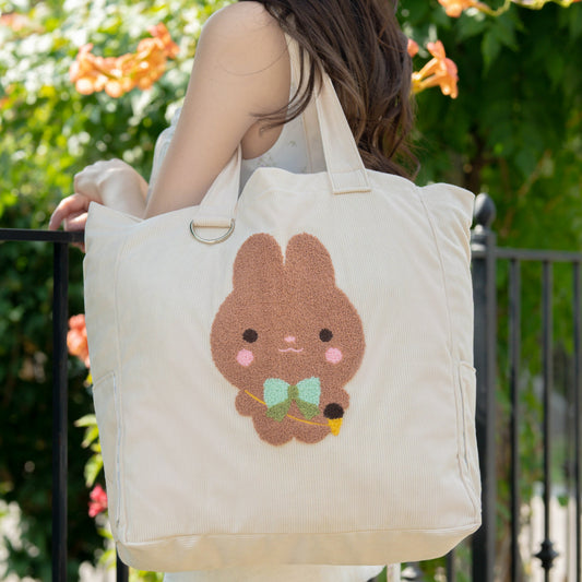 Neapolitan Bun XL Tote Bag ♡ Chocolate