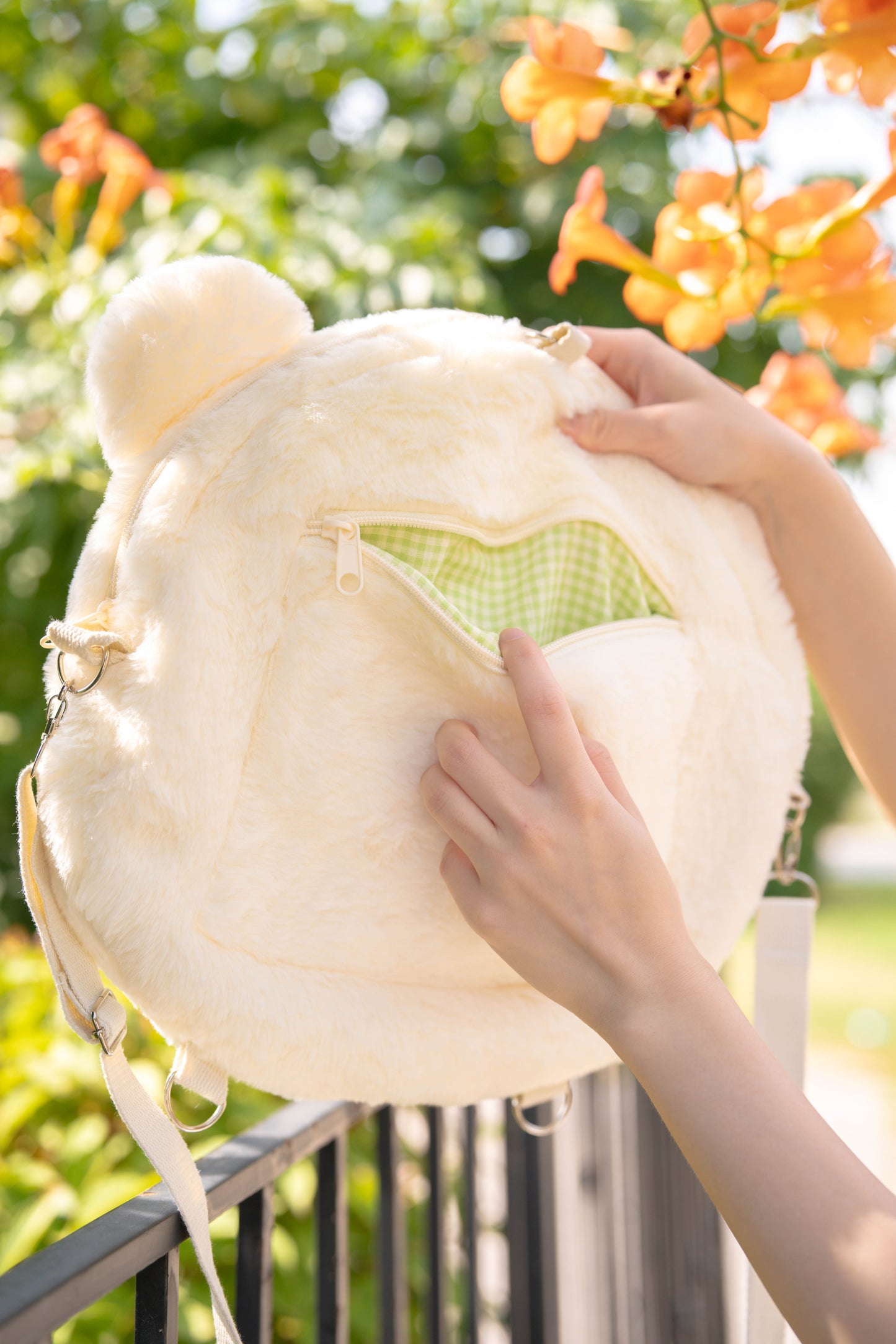 Sweet Bear Melon-pan ♡ Plush Purse/Backpack