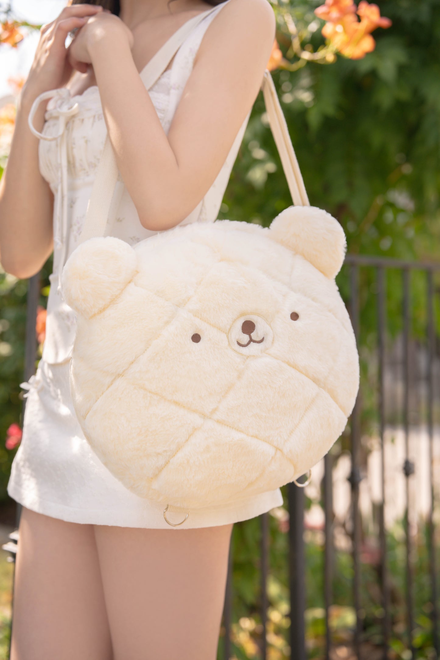 Sweet Bear Melon-pan ♡ Plush Purse/Backpack