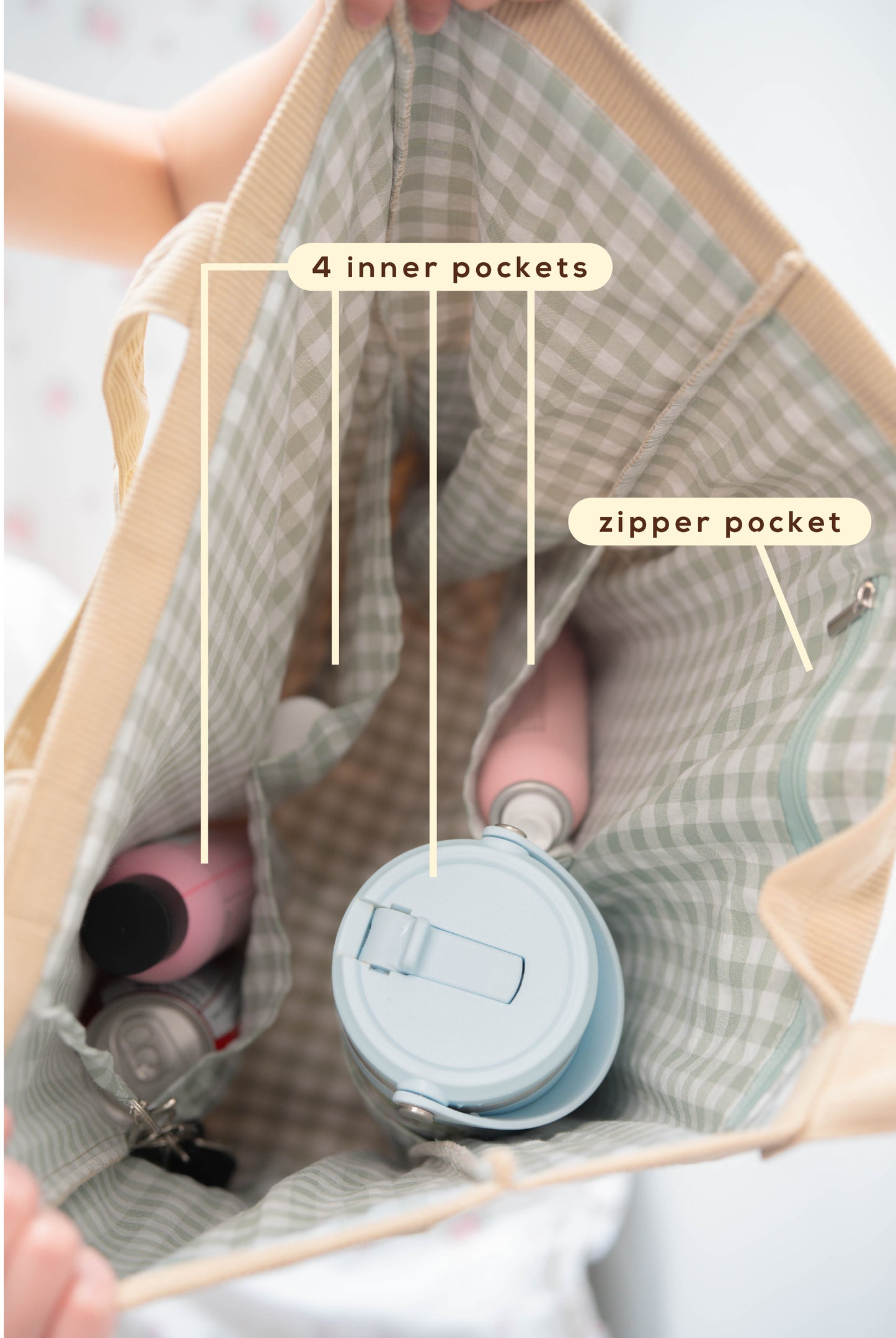 Neapolitan Bun XL Tote Bag ♡ Khaki | BUY 1 GET 1 50% OFF!