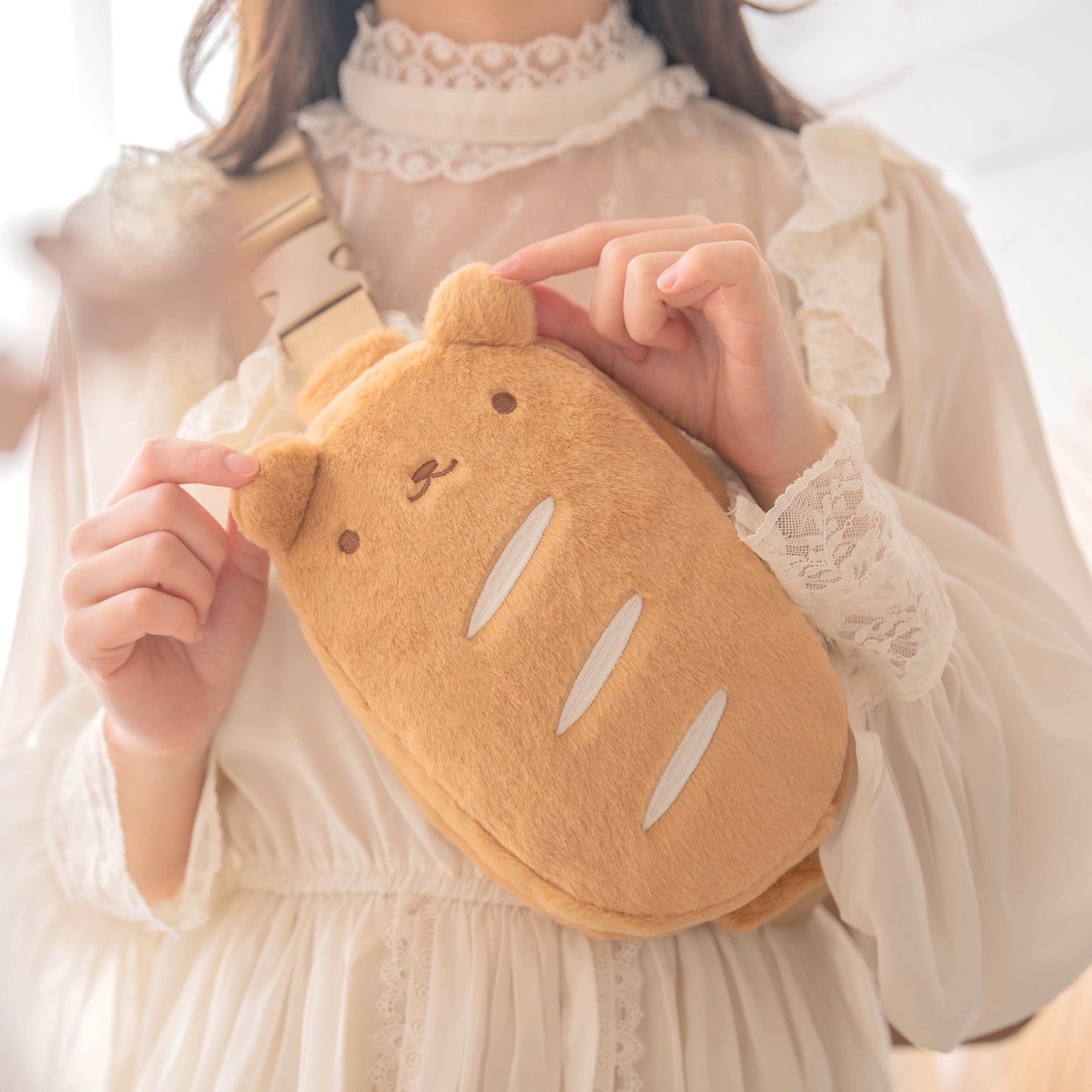 PREORDER ✿ Babie Bear Baguette ♡ Crossbody Bag V2 | remaining stock