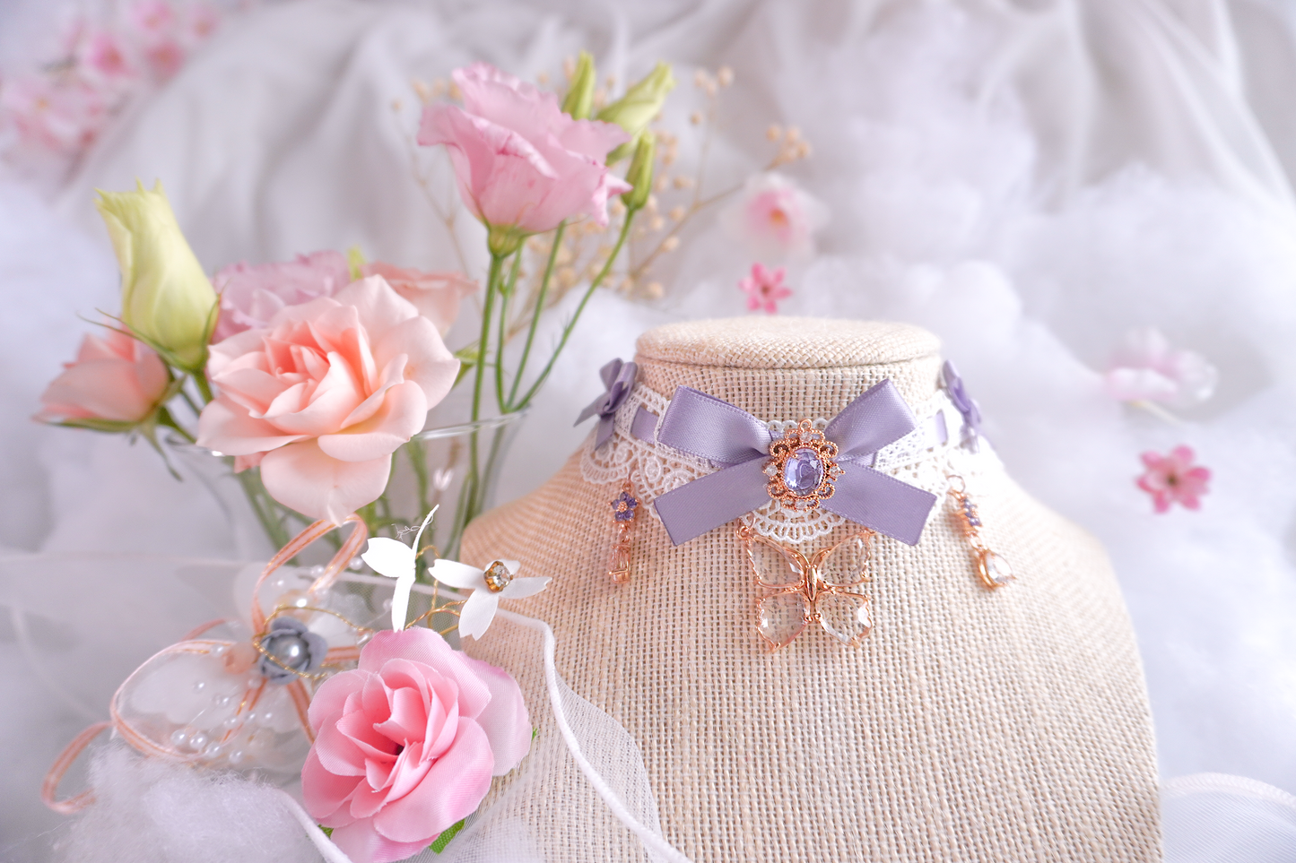 Lavender Crystalfly Choker