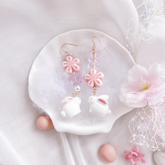 White Rabbit Candy Earrings